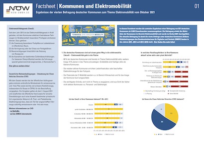 Factsheet „Kommunen und Elektromobilität“ 2021